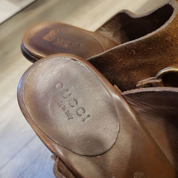 Gucci brown suede mules - Picture 7 of 10